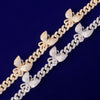 10mm Gold Miami Cuban Link Anklets With Butterfly Bling Women Feet Link Jewelry AAAA Zircon Hip Hop Chain - Vimost Shop
