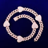 10mm Miami Cuban Chain With Heart Necklace For Women AAA Zircon Charm Men's Hip Hop Link Jewelry - Vimost Shop