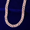 10mm Miami Cuban Link Women Necklace Bling AAAA Pink Zircon Charm Men's Hip Hop Chain Jewelry - Vimost Shop
