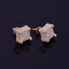 10x10mm Mens Zircon Earring Hip hop style Copper Material Iced Bling CZ Square Stud Earrings Screw-back Fashion Jewelry - Vimost Shop