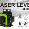 12 Lines 3D Green Cross Line Laser Level Self-Leveling 360 Degree Vertical & Horizontal with LCD Receiver USB Charging - Vimost Shop