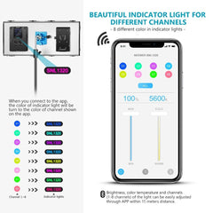 1320 LED Video Light with APP Intelligent Control System, Dimmable 3200K-5600K Bi-Color Photography Lighting Kit - Vimost Shop