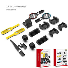 14 Pcs/Set Sportwear for Switch Tennis Racket Hand Strap Controller Grip Racing Wheel Fishing Rod Drum Stick Storage Box - Vimost Shop