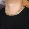 14mm 16-30 Inch Miami New Box Clasp Cuban Link Chain Charm Baguette Zircon Necklace Hip Hop Rock Jewelry For Mens - Vimost Shop