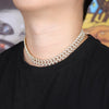 14MM Miami Big Box Clasp Cuban Link Iced Out Cubic Zircon Necklace Hip Hop Jewelry Personality For Men - Vimost Shop
