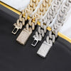 14mm Miami Box Clasp Cuban Link Chain Gold Silver Color Necklace Iced Out Cubic Zirconia Bling Hip hop for Men Jewelry - Vimost Shop