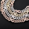 14mm Miami Generous Buckle Copper Material Cuban Necklace Iced Out Cubic Zirconia Hip Hop Jewelry Gift - Vimost Shop
