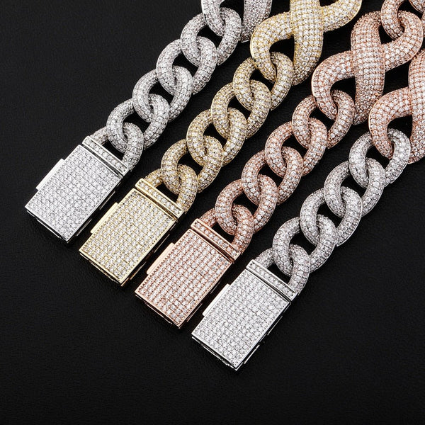 14mm Miami Generous Buckle Copper Material Cuban Necklace Iced Out Cubic Zirconia Hip Hop Jewelry Gift - Vimost Shop