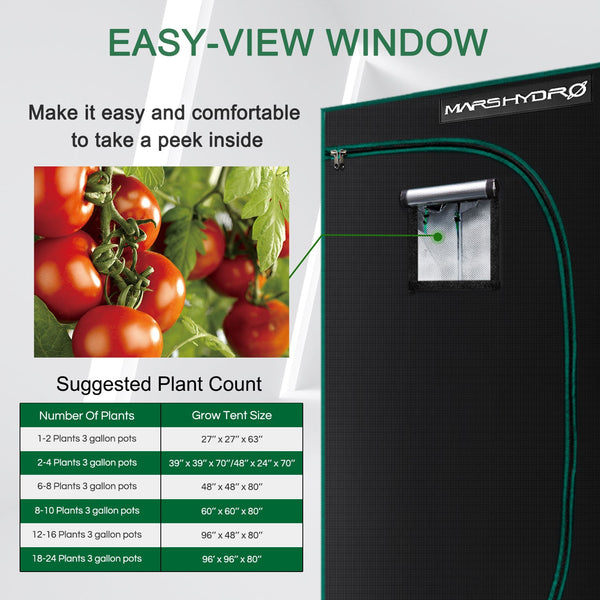 1680D 150x150x200cm Grow Tent Grow Kit for Hydroponics Indoor Greenhouse - Vimost Shop