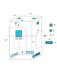 1680D 150x150x200cm Grow Tent Grow Kit for Hydroponics Indoor Greenhouse - Vimost Shop