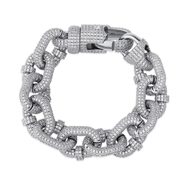 17mm Miami Cuban Chain Bracelet High Quality Micro Pave Iced Out Cubic Zirconia Men's Hip Hop Fashion Jewelry For Gift - Vimost Shop