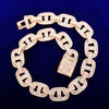 18mm Baguette Zirconia Cuban Chain Necklace Men's Hip Hop Link Gold Color Copper Bling Fashion Rock Jewelry - Vimost Shop