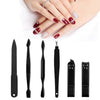 18pcs Pro Manicure Set Nail Kit Nail Art Tools All For Manicure Sets Pedicure Care With Pusher Ingrown Nail File Polish Tweezer - Vimost Shop