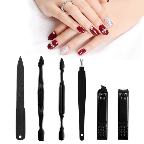 18pcs Pro Manicure Set Nail Kit Nail Art Tools All For Manicure Sets Pedicure Care With Pusher Ingrown Nail File Polish Tweezer - Vimost Shop