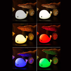 1pc Baby Room LED Night Lights Whale Cartoon Night Light kids Bedroom Table Sleeping Lamps Children Christmas Lamp Gift - Vimost Shop