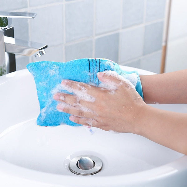 1PC Bath Gloves Exfoliating Gloves Shower Bast Wisp Skin Spa Massage Body Scrubber Glove Washcloth Bath Cleaning Brush For Body - Vimost Shop