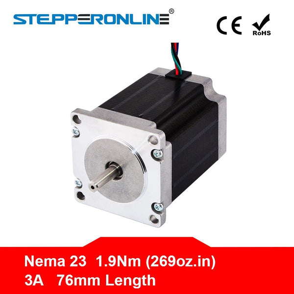 1PC Nema 23 Stepper Motor 57 Motor 1.9Nm(269oz.in) 3A 76mm Nema23 Step Motor 4-lead for CNC Milling Machine - Vimost Shop