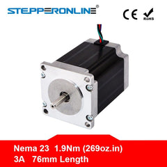 1PC Nema 23 Stepper Motor 57 Motor 1.9Nm(269oz.in) 3A 76mm Nema23 Step Motor 4-lead for CNC Milling Machine