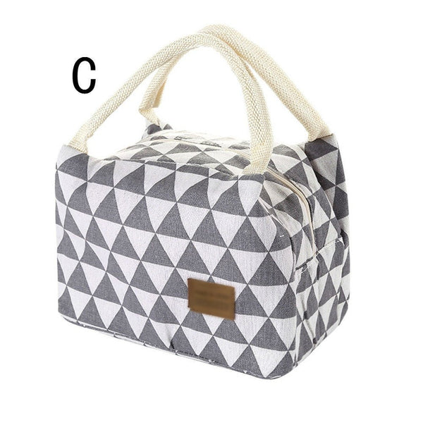 1pcs Pattern Cooler Lunch Box Portable Insulated Canvas Lunch Bag Thermal Food Picnic Travel Convenient Lunch Bags For Women - Vimost Shop