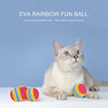 1Set Fun Rainbow Ball Cat Toy Colorful Ball Interactive Pet Kitten Scratch Natural Foam Ball Training Pet Supplies Product - Vimost Shop