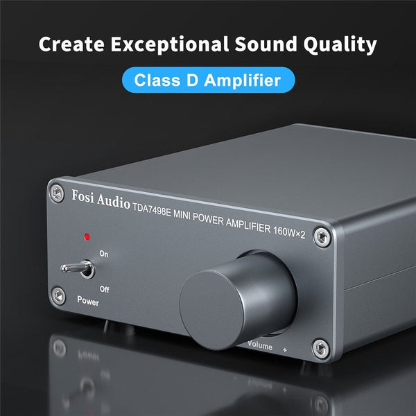 2 Channel Sound Power Amplifier Audio Receiver Mini HiFi Amp Home Theater Speakers 160W x 2 amplificador - Vimost Shop