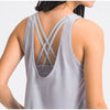 2 in 1 Loose U-back Workout Gym Tank Tops with Built in Bras Women Sweat Proof Lightweight Fitness Yoga Training Vest - Vimost Shop