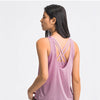 2 in 1 Loose U-back Workout Gym Tank Tops with Built in Bras Women Sweat Proof Lightweight Fitness Yoga Training Vest - Vimost Shop