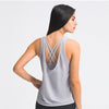 2 in 1 Loose U-back Workout Gym Tank Tops with Built in Bras Women Sweat Proof Lightweight Fitness Yoga Training Vest - Vimost Shop