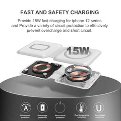 2 In1 Folding Duo Magnetic 15W Qi Wireless Charger Dock For iPhone 12 Pro Max 11 AirPods2 Samsung S20 S10 S9 S8 Fast Charging - Vimost Shop