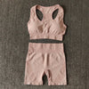 2 Pcs/Set Yoga Women Gym Fitness Clothing Shorts + Sports Bra Gym Suits Femme Sports Set Sportswear - Vimost Shop