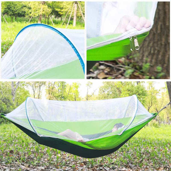 2 Person Portable Outdoor Mosquito Net 260x150cm Parachute Hammock Camping Hanging Sleeping Bed Swing Double Chair Hanging Bed - Vimost Shop