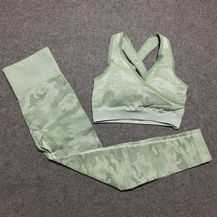 2 piece camo workout set women seamless yoga set - Vimost Shop