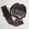 2 Piece Set Geo Seamless Yoga Sets Women Long Sleeve - Vimost Shop