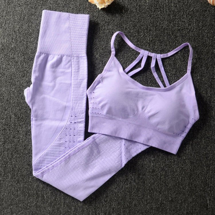2 Piece Set Workout Clothes for Women Sports Bra and Leggings Set Sports Wear for Women Gym Clothing Athletic Yoga Set - Vimost Shop