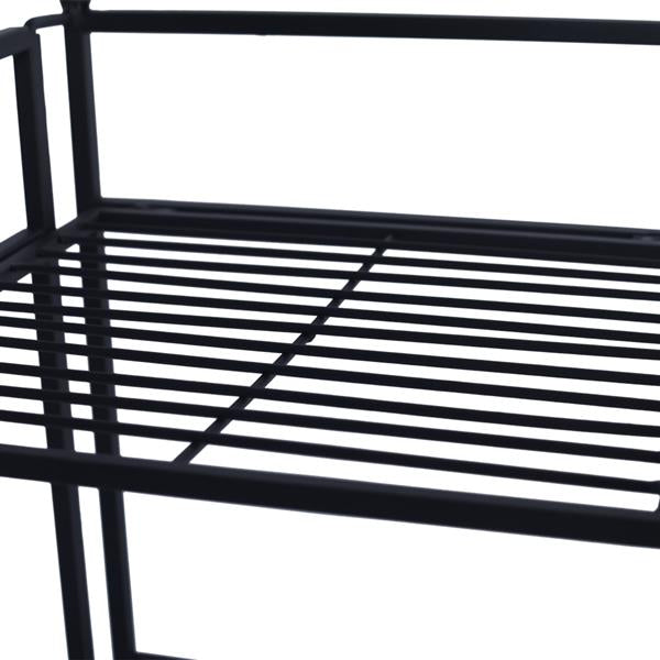 2-Tier Folding Metal Shelf Storage Rack Bookshelf Collection Holder Groceries Stand 33x29.5x53CM Perfect for Any Room[US-Stock] - Vimost Shop