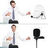 20-Channel UHF1/4‘’ Inch Output wireless microphone with lavalier & headset mic suit for speaker cell phone camera - Vimost Shop