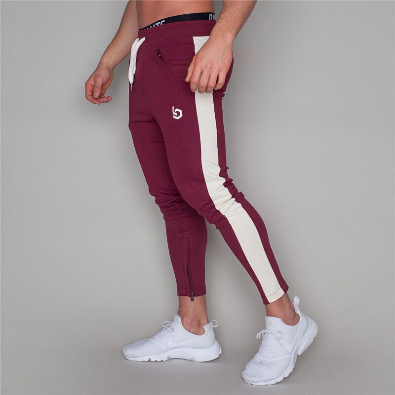 Men Joggers Casual Pants Fitness Pants Bottoms Skinny Sweatpants Trousers Black Gyms Jogger Sweat Pants | Vimost Shop.