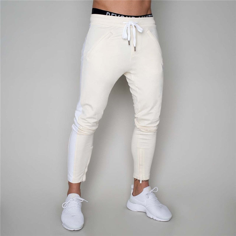 Men Joggers Casual Pants Fitness Pants Bottoms Skinny Sweatpants Trousers Black Gyms Jogger Sweat Pants | Vimost Shop.