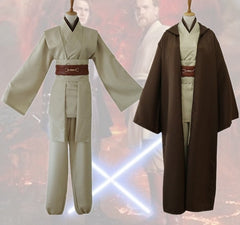Star Wars Jedi Knight Cosplay Costume Mace Windu Obi Wan Kenobi Anakin Skywalker Cloak Ahsoka Tano Halloween Adult Men