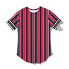 Men's 3D Short sleeve T Shirt Extended Round Sweep T-Shirt Curved Hem Long line Tops Hip Hop Urban Streetwear | Vimost Shop.