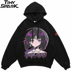 Hip Hop Hoodie Sweatshirt Streetwear Japanese Anime Girl Harajuku Hoodie Men HipHop Japan Cartoon Hoodie Pullover Loose | Vimost Shop.