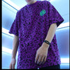 Hip Hop Streetwear Oversize T Shirt Leopard Print Harajuku Tshirt Summer Short Sleeve Tops Tee Cotton Purple Loose T-Shirt | Vimost Shop.