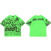 Hip Hop T Shirt Oversize Streetwear Men Graffiti Tshirt Short Sleeve Cotton Summer Harajuku T-Shirt Loose HipHop Green New | Vimost Shop.