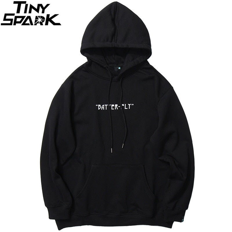 Men Hip Hop Sweatshirt Hoodie Color Butterfly Streetwear Harajuku Pullover Hoodie Cotton Fleece Winter Autumn Black Hoodie | Vimost Shop.
