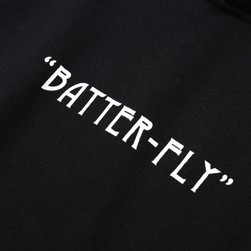 Men Hip Hop Sweatshirt Hoodie Color Butterfly Streetwear Harajuku Pullover Hoodie Cotton Fleece Winter Autumn Black Hoodie | Vimost Shop.