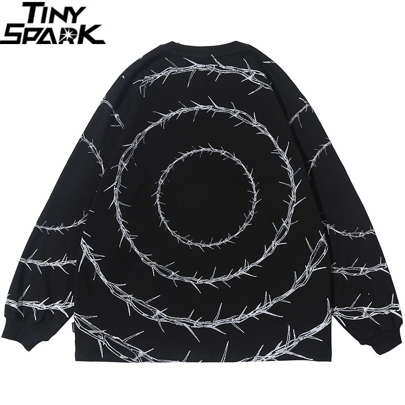 Men Hip Hop T Shirt Streetwear Angry Dog Print Harajuku Tshirt Loose HipHop Oversize T-shirt Long Sleeve Tops Tees Cotton | Vimost Shop.