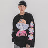 Men Hip Hop T Shirt Streetwear Cartoon Girl Print Harajuku Tshirt HipHop Oversize T-shirt Anime Cotton Tops Tee Long Sleeve | Vimost Shop.