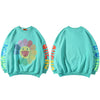 Mens Hip Hop Sweatshirt Pullover Rainbow Smiling Sunflower Streetwear Harajuku Pullover Cotton Hoodie Sweat Shirt Loose | Vimost Shop.