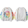 Mens Hip Hop Sweatshirt Pullover Rainbow Smiling Sunflower Streetwear Harajuku Pullover Cotton Hoodie Sweat Shirt Loose | Vimost Shop.