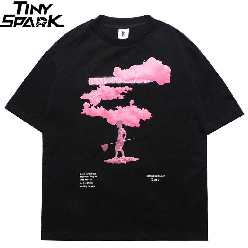 Streetwear Harajuku Tshirt Pink Cloud Hip Hop T Shirt Men Summer Short Sleeve T-Shirt Cotton Fashion Black Tops Tees HipHop | Vimost Shop.